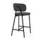 Armen Living Rococo 26" Gray Faux Leather and Metal Counter Height Bar Stool LCROBABLGRY26 - alternate 5